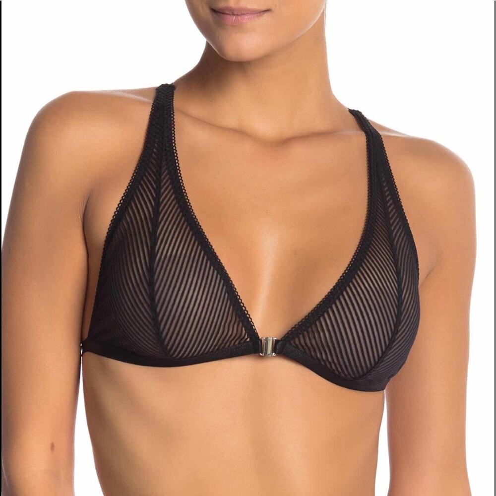 FREE PEOPLE Womens XS Intimately Nadia Bralette Bundle Nude Black Front Open - Picture 9 of 9